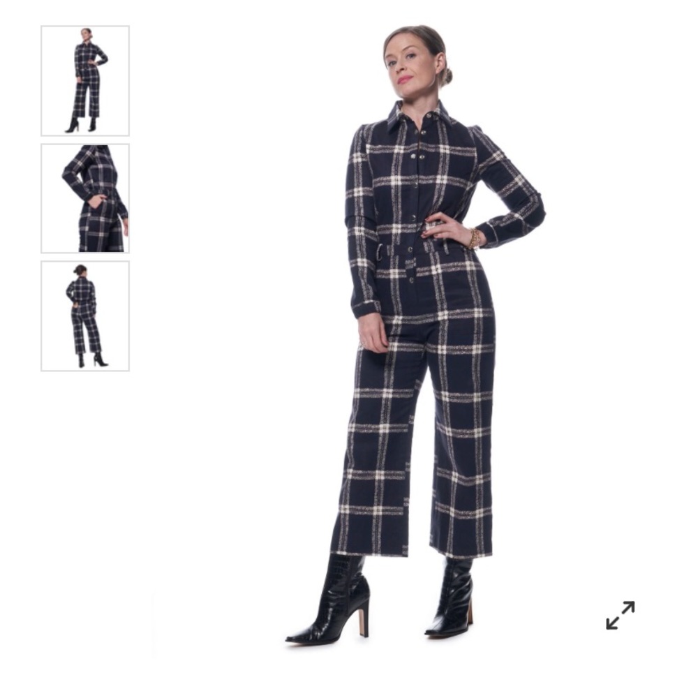 New with Tags THE KIT Alex Jumpsuit in plaid size S